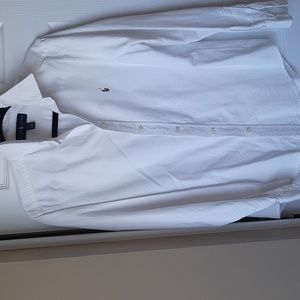 EUC Ralph Lauren white button down Oxford big boys size XL 18-20 polo logo